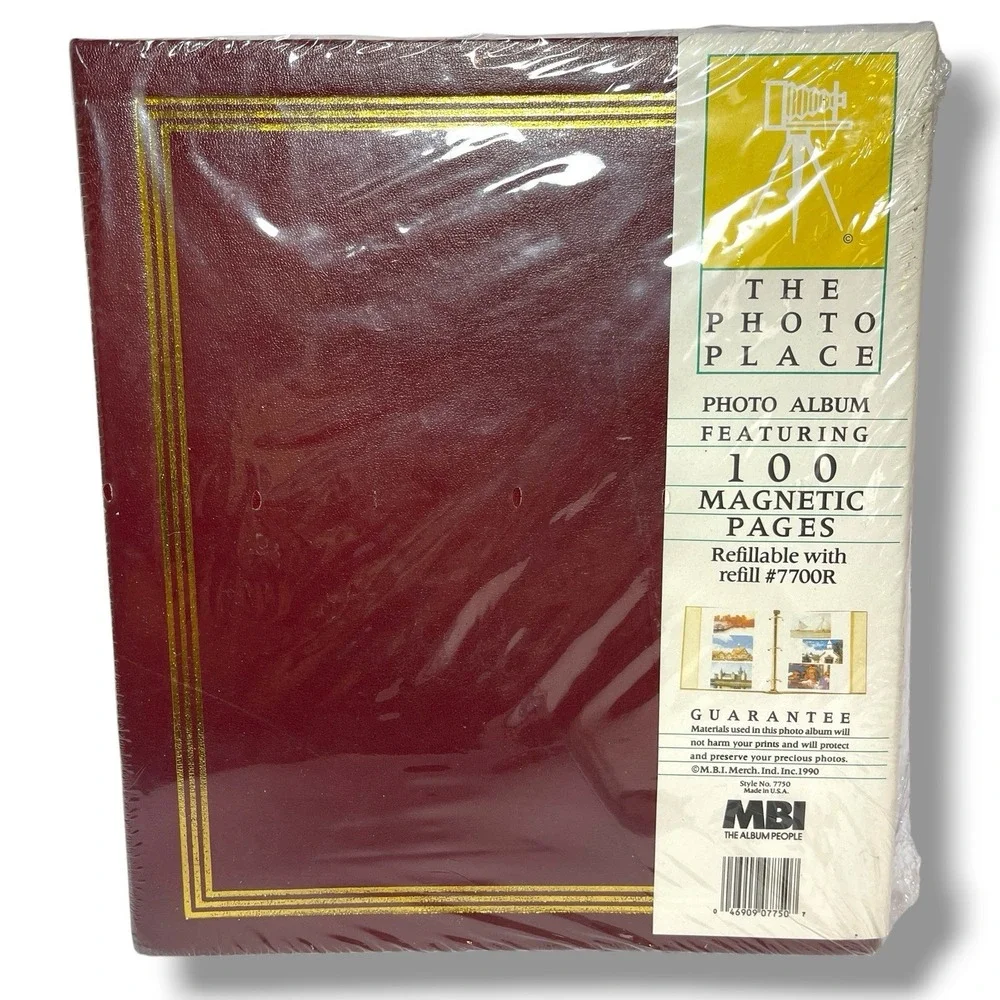 The Library Collection Vintage 100 Page Photo Albums NEW Sealed MBI Burgundy